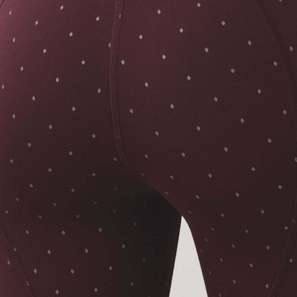 159. Lululemon Special Edition: *Nightfall Reflective Pace Rival Crop Bordeaux - Picture 8 of 12